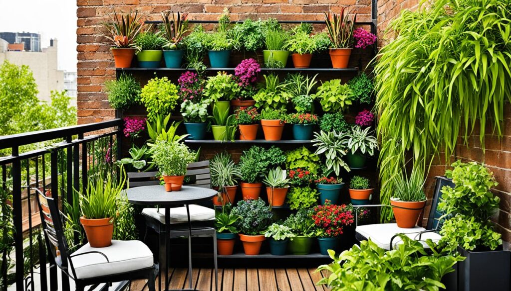 Green Walls of Container Plants