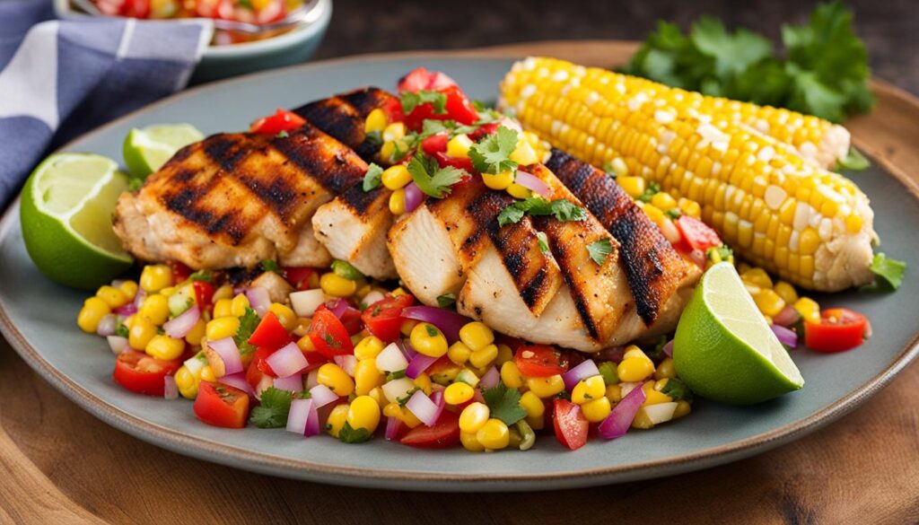 Grilled Lime Chicken with Corn Salsa