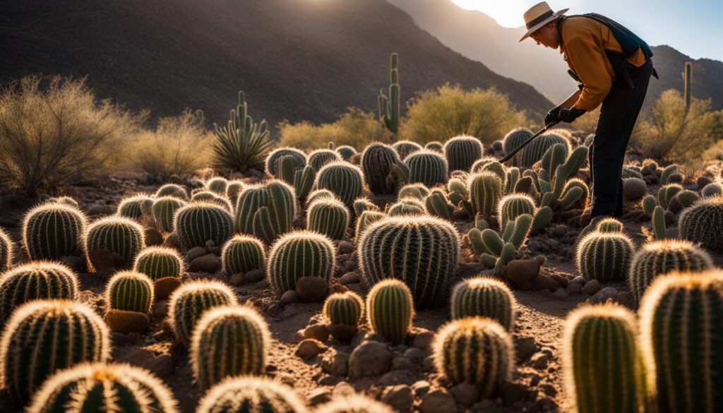 Watering cacti