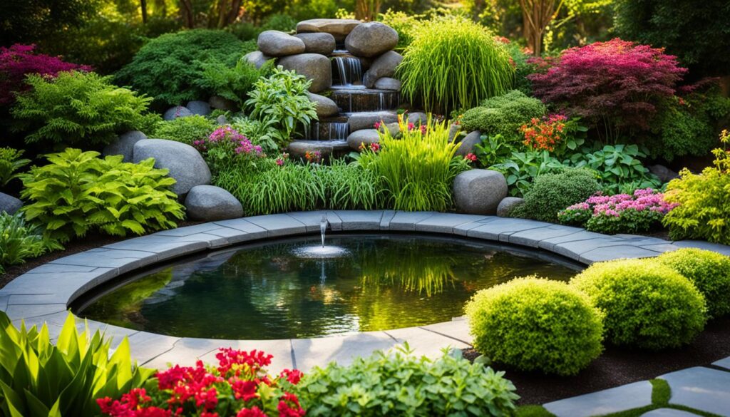 calming water feature