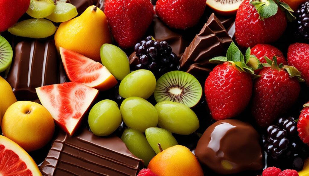 Fruit with Melted Chocolate