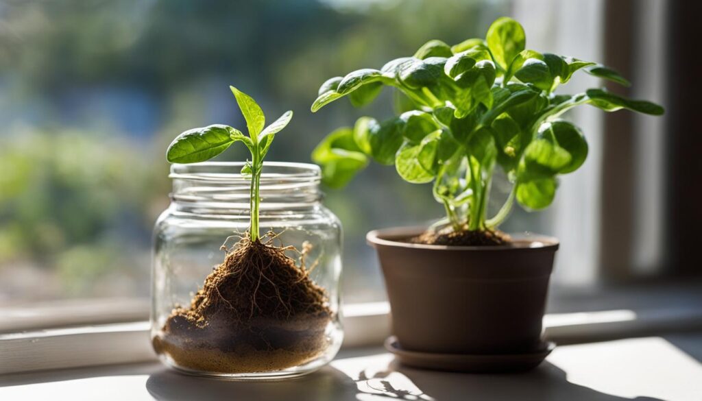 Growing potatoes in a ball jar