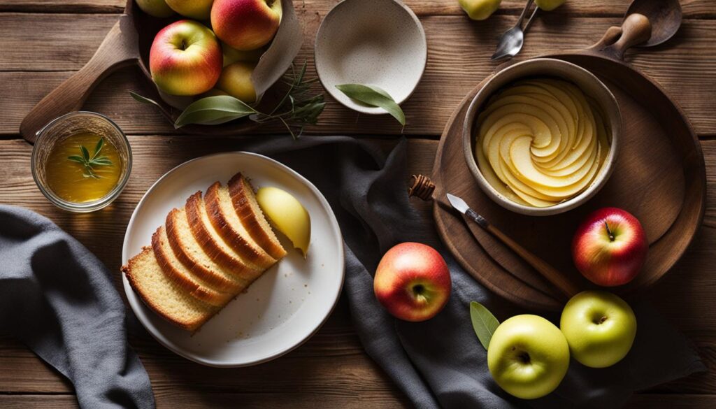 Olive Oil Cake and Hasselback Apples