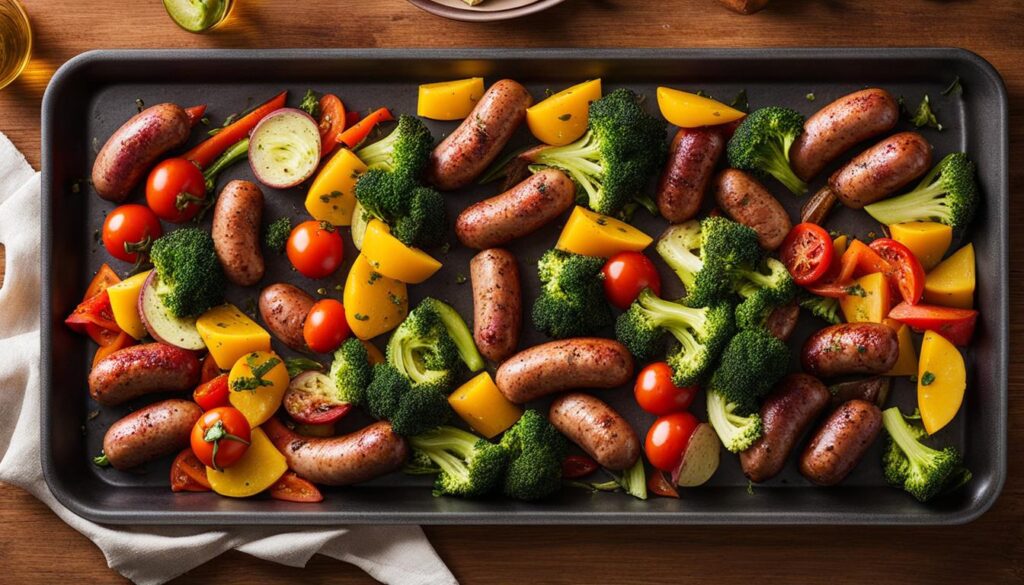 Sausage and Veggies Sheet Pan Dinner