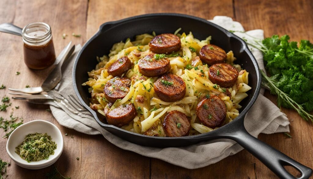 cabbage and sausage