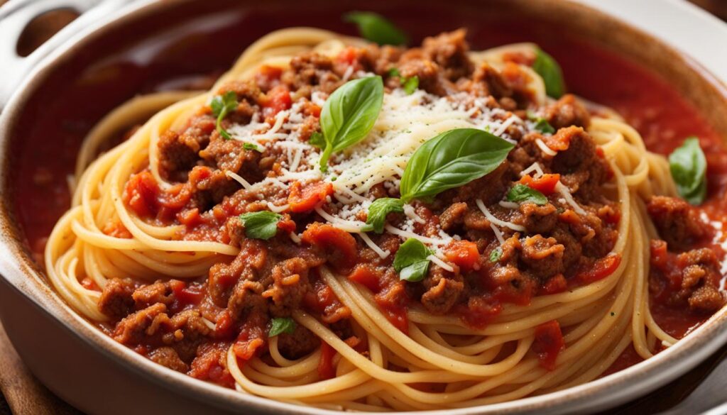 quick and easy spaghetti with meat sauce